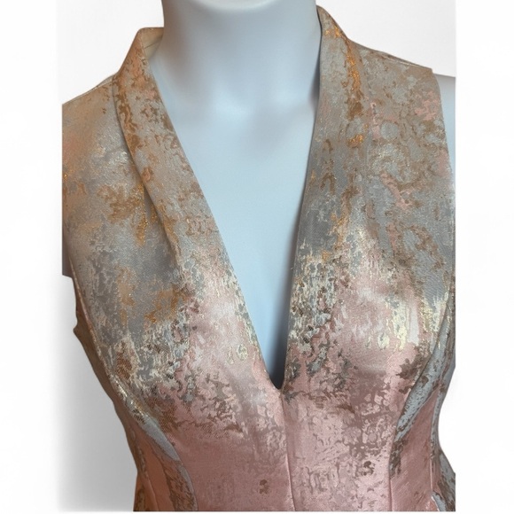 Vince Camuto Metallic Brocade Fit & Flare Dress – Size 12 Holiday Party Dress - Picture 6 of 16